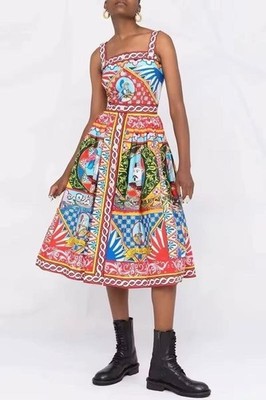 Women Dolce & Gabbana Dress Navy Silk 40 / L / 48