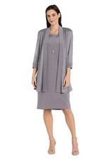 R M RICHARDS Two-Piece Sleeveless Dress and Jacket Set Sz12 99