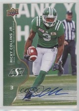 2017 Upper Deck CFL Auto Ricky Collins Jr #19 Auto 0o5t