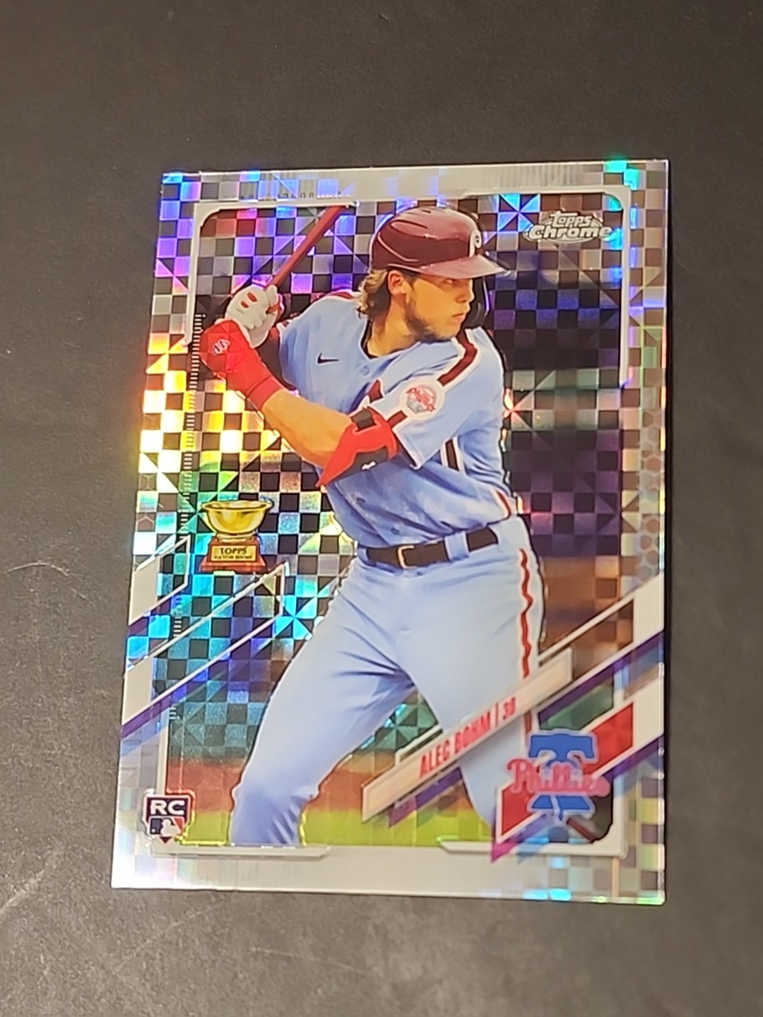 2021 Topps Chrome #199 Alec Bohm Rookie Card  X-Fractor Refractor  Phillies.