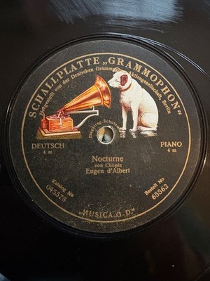 78 rpm Schallplatte Grammophon Eugen D'Albert (Piano) plays Chopin (1917)