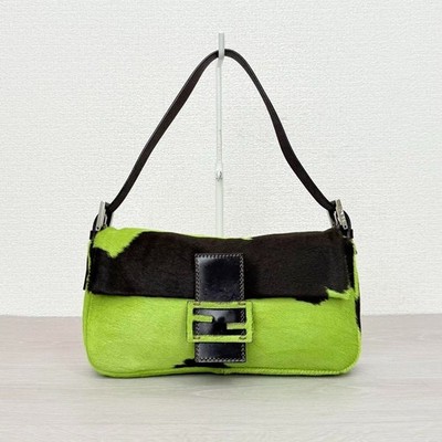 FENDI ショルダーバッグ ブラウン/グリーン フェンディ ショルダーバッグ スーツケース Sサイズ 2WAY ハンドバッグ