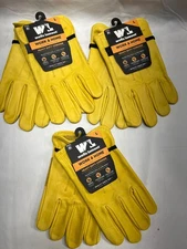 3-Pairs Wells Lamont Leather Work Gloves for Men