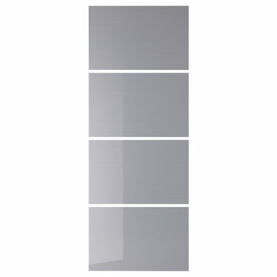 IKEA BJORNOYA (4) Panels Sliding Door Frame Gray Tinted Effect 104.807.54