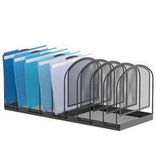 File Organizer for Desk, 9-Section Mesh Desk Organizer, Vertical File Holder ...