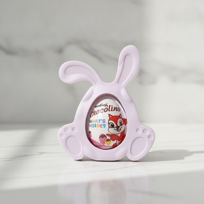 Handgefertigte Harz Rosa Osterhase Geschenk Halter mit Ei Home Decor Ornament