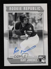 2019 Big League Rookie Republic Black & White 9/25 Eloy Jimenez Auto RC uk2