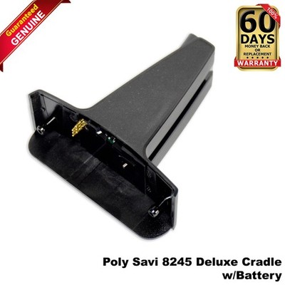 HP Poly Savi 8240 8245 Deluxe Cradle with Built-in Battery   Black 85R49AA