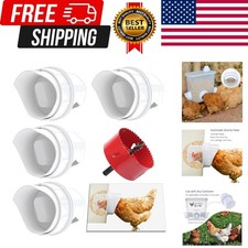 DIY Chicken Feeder Rain Proof Poultry Feeder Port Gravity Feed Kit for Bucket...