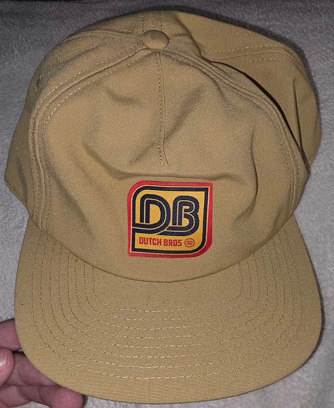 DB Dutch Bros 92 Embroidered Patch Tan Snapback Hat