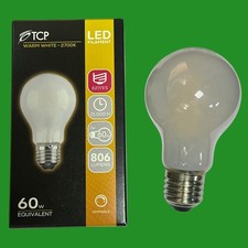 Image of 7W (=60W) TCP Dimmable Frosted Filament LED GLS Light Bulb Screw ES E27 2700K