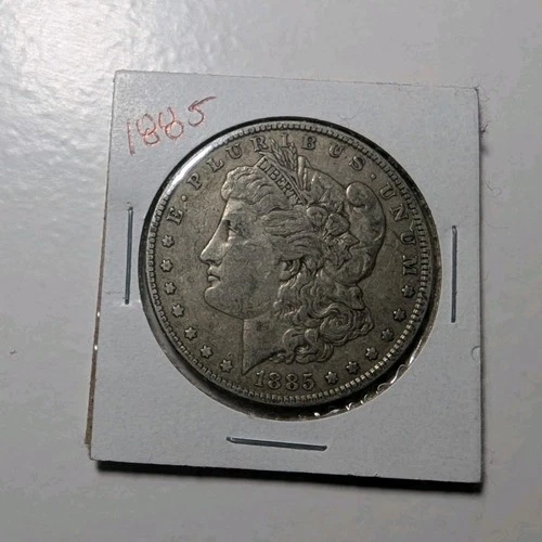 Morgan Silver Dollar 1885 $1 Coin Circulated Business Strike 0.9 Fineness