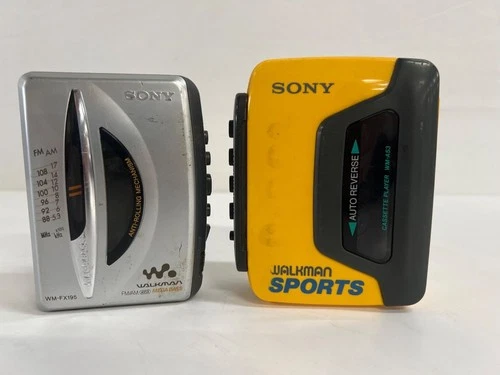 Lot Of 2 Vintage Sony Walkman's & Cassette Players For Parts & Repair