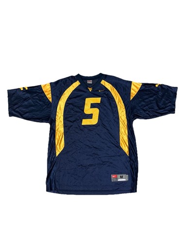 Vintage West Virginia Mountaineers Nike Football Jersey Mens M WVU #5 Pat White