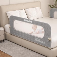 Bed Rail for Toddlers, Foldable  Swing Down, Gap Safety Anti-Pinch Double Cr...