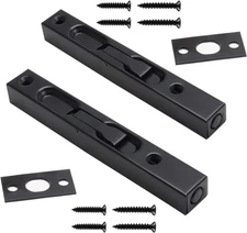 2Pcs 6 Inch French Door Lock Stainless Steel Door Flush Bolt Latch Concealed Sli