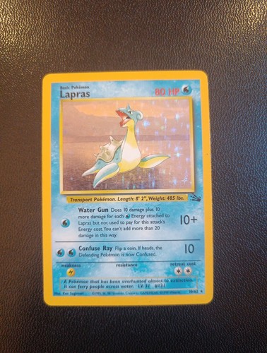 Pokémon TCG Lapras Fossil Holo Card 10/62 Series