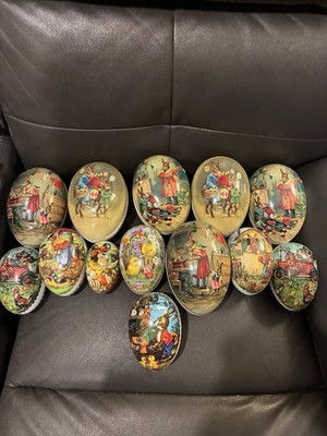 Vintage Nestled Germany Ester Egg Candy Containers
