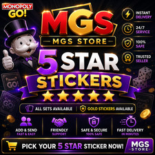 Monopoly GO STICKERS 5 Star   - FASTEST/CHEAPEST - GOLD  