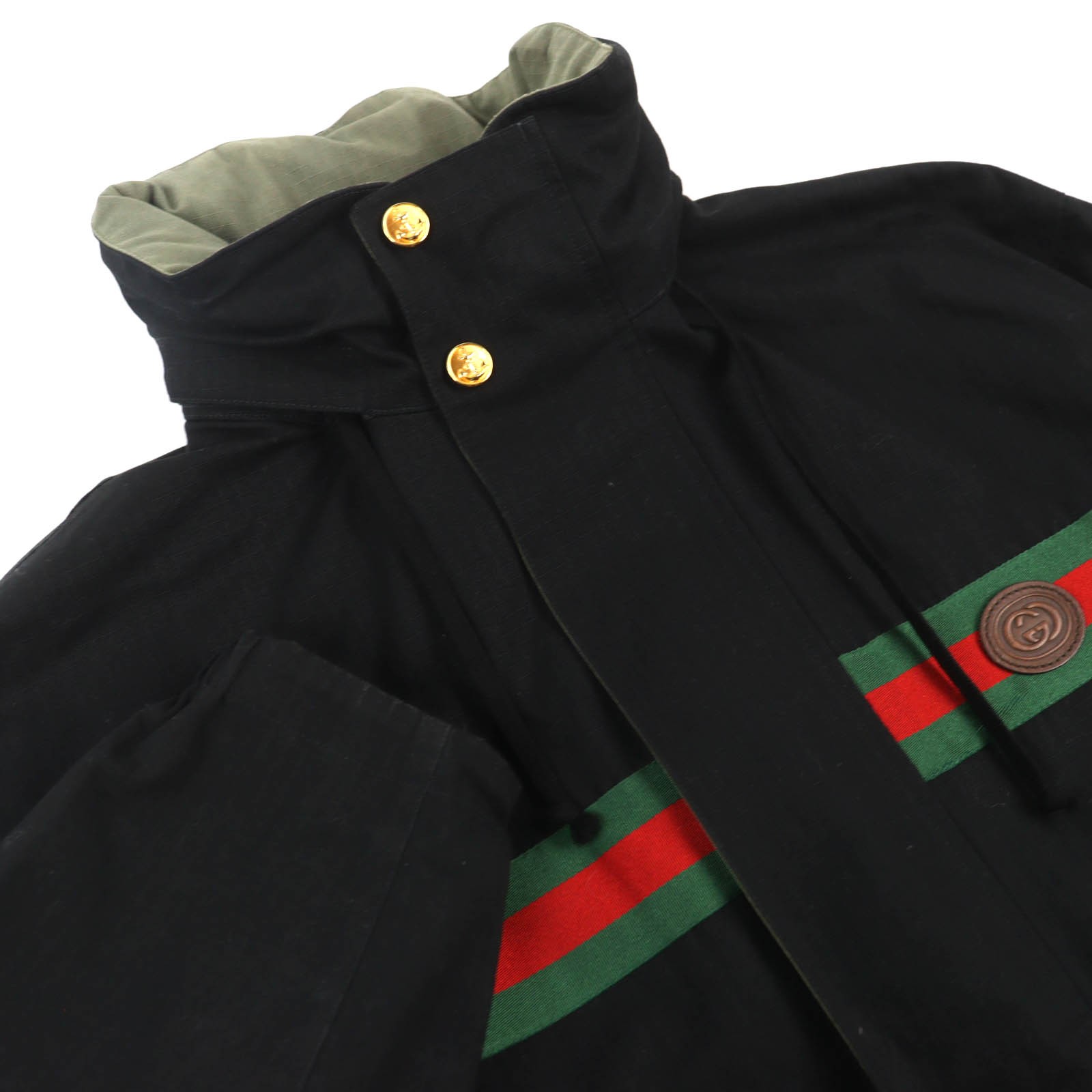 Very Good GUCCI Jacket Interlocking Web Stripe Re… - image 5