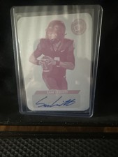 Arizona State Sun Devils 2024 ONIT Sam Leavitt On Card Auto 1/1 Print Plate Leaf