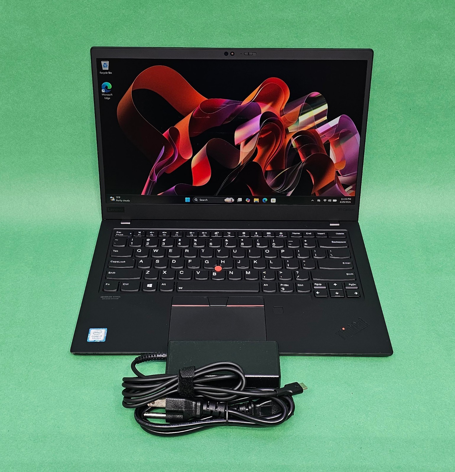 Lenovo ThinkPad X1 Carbon Gen 7, 14-Inch Laptop, with Intel Core i7 8th Gen., Windows 11 Home