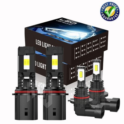 For 2002-2007 Jeep Liberty -4 Pcs LED Headlight High Low Beam Fog Light Bulbs