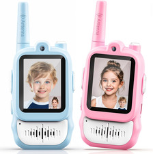 Kids Video Walkie Talkies, 2-Way Rechargeable Walkie Talkies with Screen, HD Rea