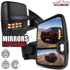 Power Heated Tow Mirrors Fits 2014-2018 Silverado Sierra 1500 Smoke Led Signal Power Heated Tow Mirrors Fits 2014-2018 Silverado Sierra 1500 Smoke Led Signal