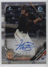 2019 Bowman Draft Chrome Pick Refractor 90/499 Hunter Bishop #CDA-HB Auto 1cc7