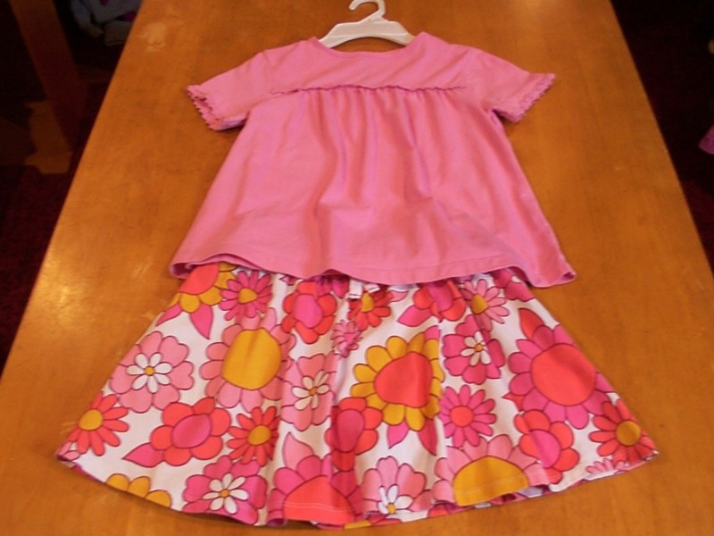 Mini Boden Girls Floral Skort & Lace Trimmed Top-Sz. 9-10 Years
