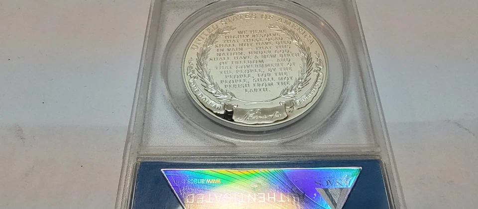 2009P Lincoln 99.9 % Silver Eagle Coin-ANACS PR70 DCAM #1111 1st day Flawless! - Image 3 of 4