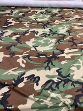 Woodland Taffeta Camo Fabric - Durable  Lightweight -Free Shipping -By The Yard