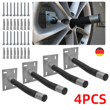Autoreifen-Wandhalter-Set für 4 Felgen mit Schrumpfschlauch-Überzug + Schrauben.