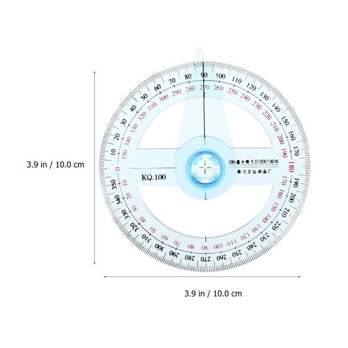 10 PCS Swing Arm Protractors Plastic 360-Degree Circle Drawing Tool - Picture 9 of 9