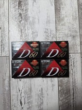 Lot of 4 TDK D60 High Output Blank Audio Cassette Tapes IECI/Type I SEALED NEW