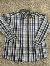 Ariat Pro Series Men's XL Long Sleeve Blue Plaid Button Down Shirt Western NWT