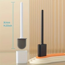 Toilet Brush and Holder Set, Silicone Toilet Cleaner for Home, RV  More