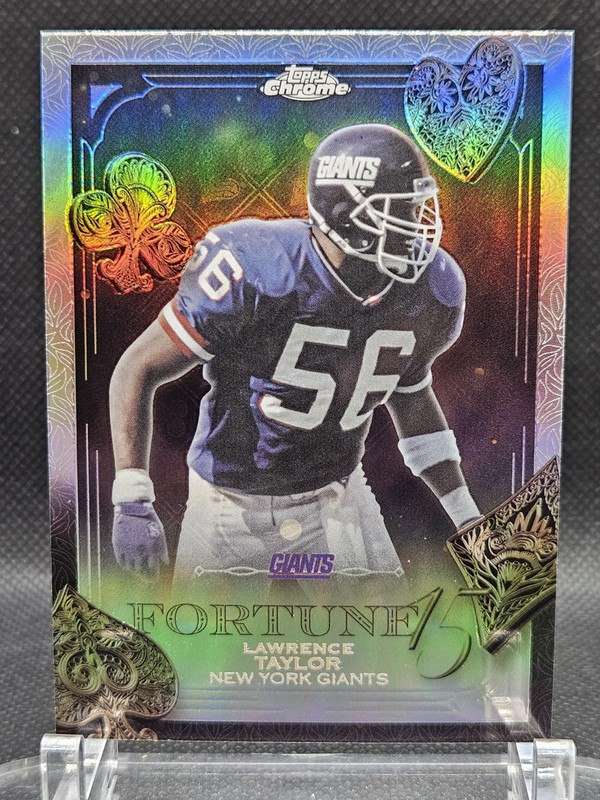 Topps 2025 Chrome Lawrence Taylor New York Giants Fortune 15 F15-32 Refractor