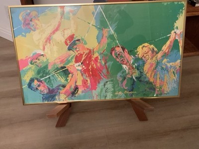 LeRoy Neiman ''6 MASTERS WINNERS'' FRAMED Signed In Plate