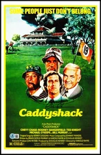 SALE! Chevy Chase Signed Caddyshack 11x17 Movie Poster Photo Beckett