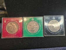 1977 Queen Elizabeth II Silver Jubilee Commemorative Crown Plus other crowns