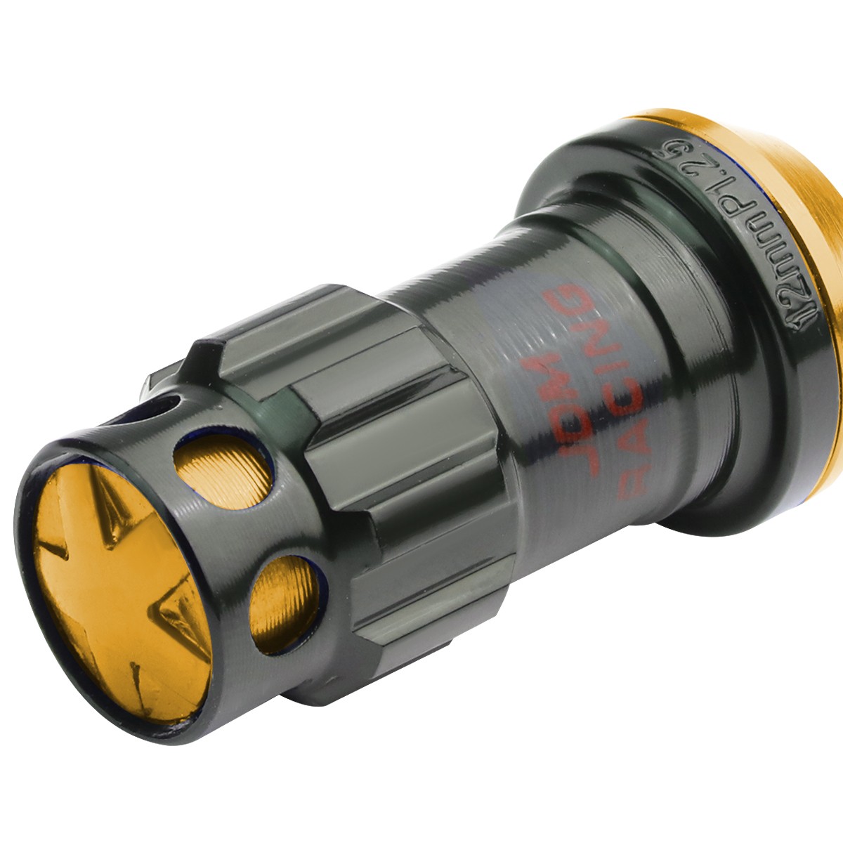 16 Lug+4 Lock Nuts+Key 6-Point Spline Style Closed-End M12x1.25