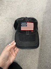 Ralph Lauren Black Washed Denim Cap Hat