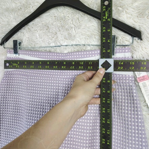 NWT Antonio Melani Fully Lined Polka Dot Textured Pencil Skirt Lavender & White - Picture 5 of 9
