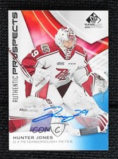 2019-20 Upper Deck SP Game Used CHL Edition Blue Hunter Jones #11 Auto 0wp8