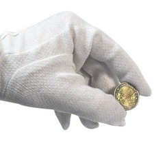 M&uuml;nzhandschuhe M&uuml;nz Handschuhe M&uuml;nzenhandschuhe wei&szlig; mit Noppen LINDNER 8045