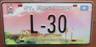 ST EUSTATIUS NETHERLANDS ANTILLES LICENSE PLATE  # L  30  MINT CONDITION