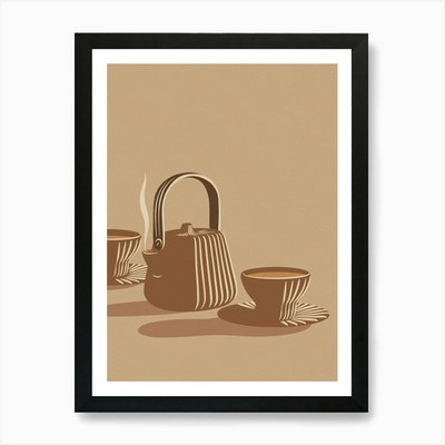Tea O'clock Kunstdruck gerahmt Wandbild Poster Leinwanddruck Bild