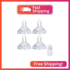 4Pack Replacement Silicone Nipple Compatible with Pigeon PP Nursing Bottle, Soft